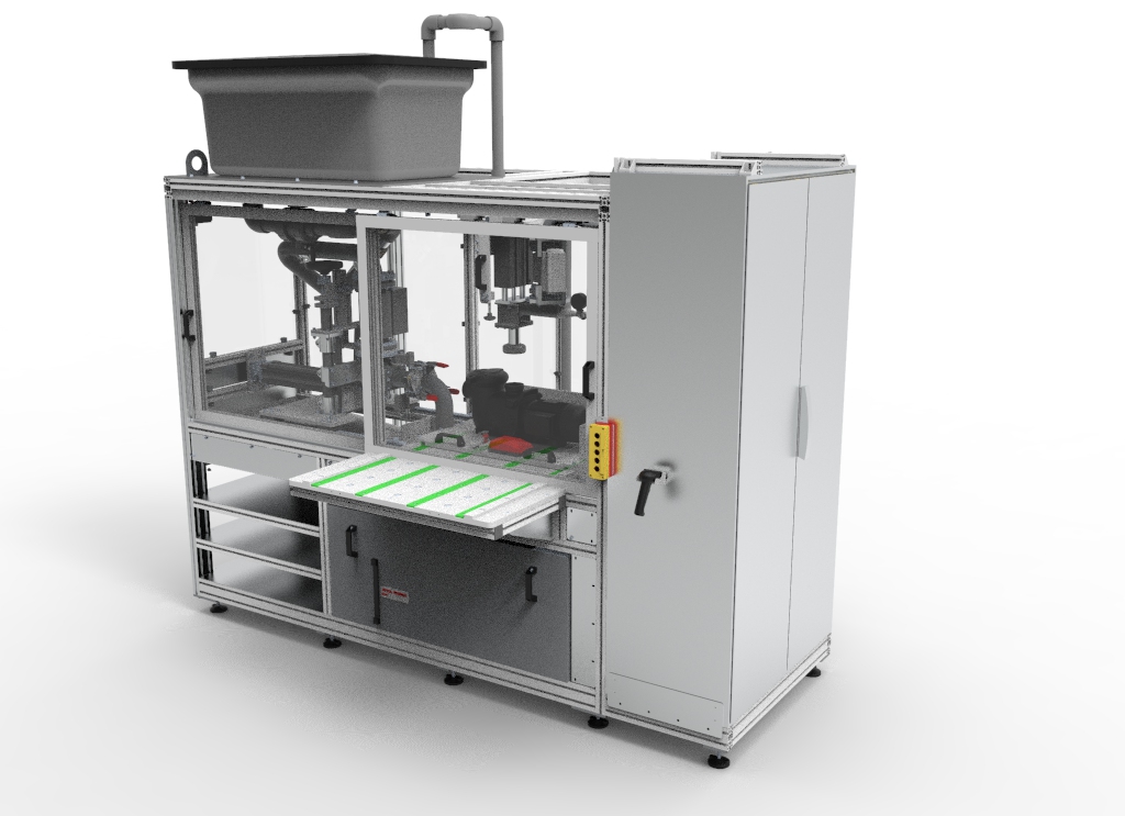 Pool pump test machine